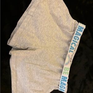 Wonder Nation Heather Gray Shorts with Colorful Waistband